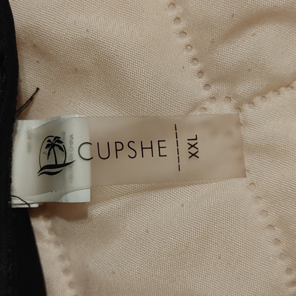 Cupshe Black Bikini Bottom Women's Size XXL Hi-Cut NWOT - Picture 2 of 6